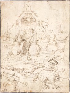 A Hell Scene with a Fish-Monster with a Wheel in Its Mouth